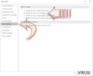 Disable Macros on Windows. Step 4