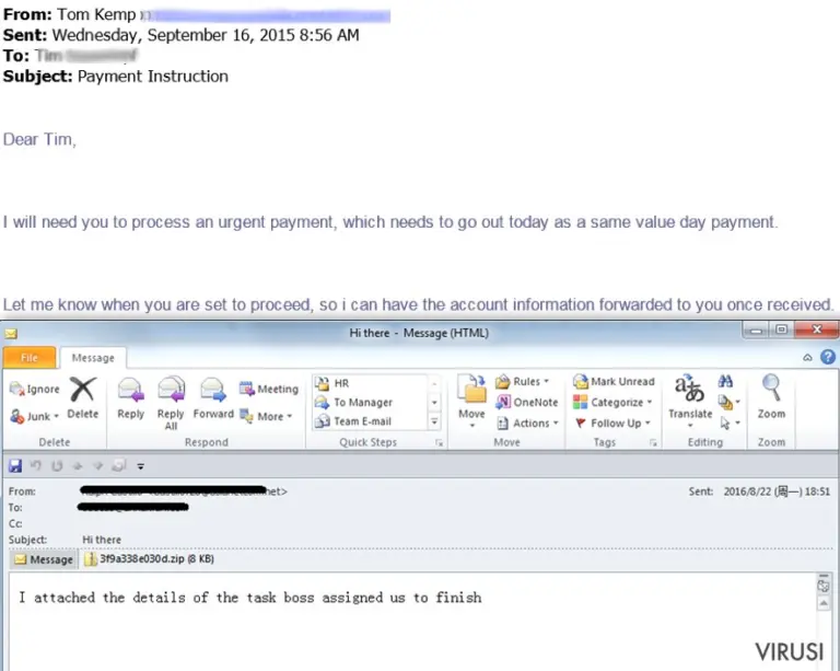 Task from boss spam