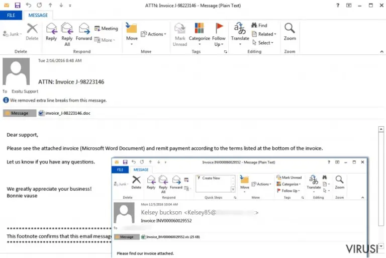 Malicious emails distributing Locky