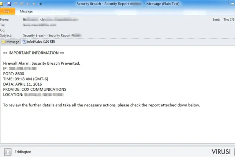 Phishing emails delivering ransomware