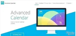 The picture showing Advanced Calendar page