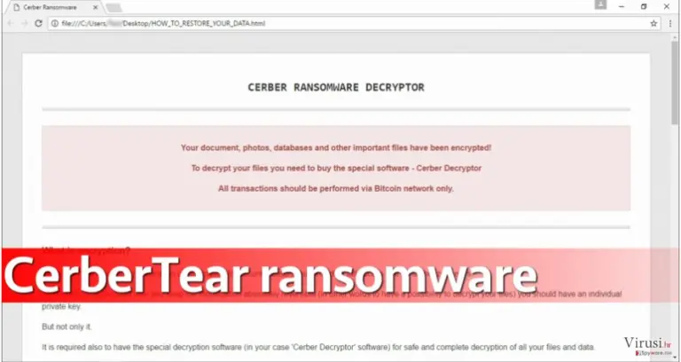CerberTear ransomware