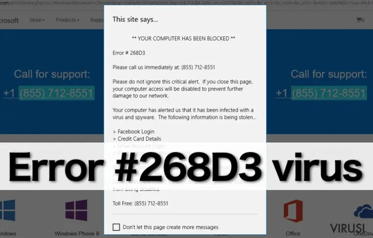 Error #268D3 alert
