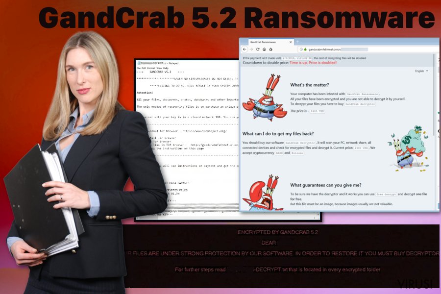 Ransomware virus GandCrab 5.2