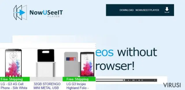 The picture showing nowuseeit player adware