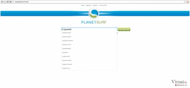 Planet-surf.com website example