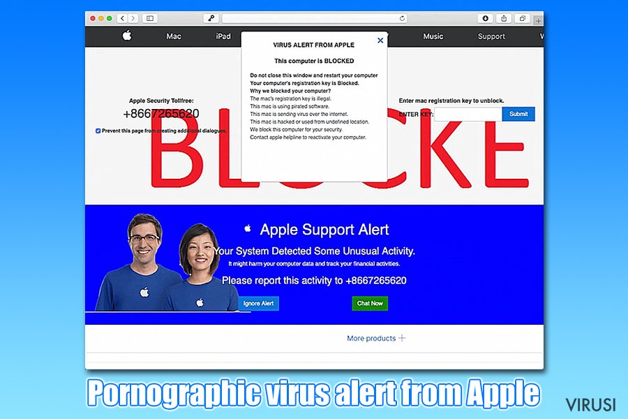 Pornographic virus alert from Apple