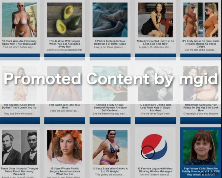 "Promoted Content by mgid" ilustracija oglasa