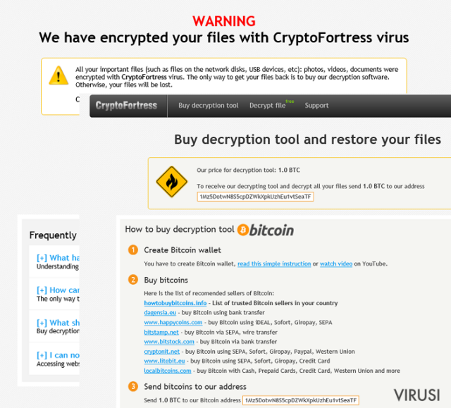 The picture of CryptoFortress ransomware