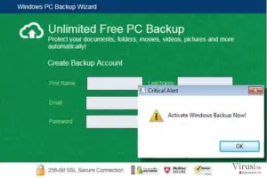 Windows PC Backup Wizard example screenshot